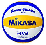 Mikasa Sports Unisex – Erwachsene strand klassisk Vx 30 Beachvolleyball, Blau / Gelb Weiß, 5 EU