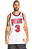Mitchell & Ness Drazen Petrovic #3 New Jersey Nets 1992-93 Swingman NBA Trikot Weiß, XL