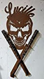 MR-Metalldesign Wandhalter Totenkopf Negan Lucille T.W.D. mit 2 Lucille Negan's Bat Replica