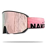 NAKED Optics® Skibrille Snowboard Brille für Damen und Herren - Verspiegelt mit Magnet-Wechselsystem – Ski Goggles for Men and Women ...