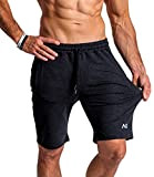 Natural Athlet Herren Slim-Fit Fitness Shorts Meliert - Kurze Jogginghose & Sport Laufhose mit Taschen - Bodybuilding, Fitnessstudio & Gym ...