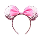 Nette Mickey Mouse-Ohren Stirnband Schmetterling Glitter Haarband Für Mädchen