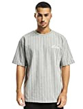 New Era Herren T-Shirts Oversized Pinstripe grau L
