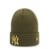 New Era New York Yankees Olive MLB Metallic Logo Cuff Knit Women Beanie - One-Size
