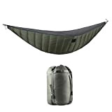 NIDONE Hängematte Underquilt Thickened Warm Full Length Camping Quilt Portable Sleeping Bag Outdoor Camping Hängematte Grün