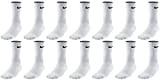 Nike 14 Paar Socken Lang Herren Damen Weiß oder Schwarz oder Weiß Grau Schwarz Tennissocken Set Paket Bundle, Größe:34-38, Sockenpakete:14 ...