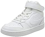 Nike Court Borough MID 2 (PSV) Sneaker, White/White-White, 28 EU