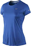 Nike Damen Kurzarm Shirt Miler Crew Neck Kurzamr, Game Royal/Reflective Silv, XL