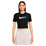 Nike Damen-T-Shirt, schwarz, DN5798-010, Schwarz, Small