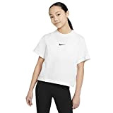 Nike DH5750 G NSW Tee ESSNTL SS Boxy T-Shirt Girls White/Black L