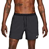 Nike Herren Stride Shorts, Black/Black/Reflective Silv, L