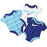 Nike Kinder JDI Stripe 3 Pack Set Bodysuit, Blue Gaze, 86