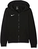 Nike Kinder Sweatshirt Team Club Full Zip Kapuzenjacke,Schwarz (Black/Black/Football White), S
