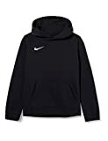Nike unisex-child Y Nk Flc Park20 Po Hoodie Hooded Sweatshirt, Black/White, M EU