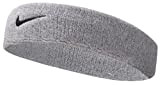 Nike Unisex Erwachsene Swoosh Headband/Stirnband, Grau (Grey Heather/Black), Einheitsgröße