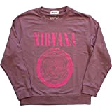 Nirvana Sweatshirt Vestibule Band Logo Nue offiziell Unisex Purple L