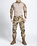 NoGa Tarnkleidungsset bestehend aus Jacke und Hose, mit Camouflage-Muster, Militär-Stil, weich, atmungsaktiv, verschleißfest, Desert Python Camouflage, xl