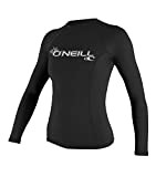 O'Neill Damen O'neill Wetsuits Basic Skins Long Sleeve Guard voor dames Rash Vest, Schwarz, L EU