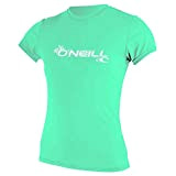 O'Neill Damen Shirt WMS Basic Skins Short Sleeve Sun Shirt, Light Aqua, L, 3547-216-L