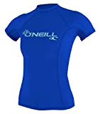 O'Neill Wetsuits Damen Basic Skins Short Sleeve Rash Guard T-Shirt, Tahitian Blue, S