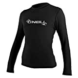 O'Neill Wetsuits Damen Women's Basic Skins Long Sleeve Sun Shirt Rash Vest, Black, L