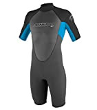 O'Neill Wetsuits Jungen Neoprenanzug Youth Reactor 2 mm S/S Spring, Graphite/Tahiti/Black, 14