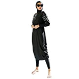 OBEEII Muslimisches Badeanzug-Set für Damen Sexy Bikini des Badeanzugs der Frauen Sommerliches Arabisches Langarm Badeanzug Set mit Hijab Modest Muslim ...