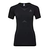 Odlo Damen PERFORMANCE EVOLUTION Funktionsunterwäsche T-Shirt mit Rundhals, Black - Odlo Graphite Grey, XL