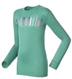 Odlo Kinder Unterhemd Shirt Long Sleeve Crew Neck Warm Trend Kid's Graphics, Mystic Green, 164, 150469
