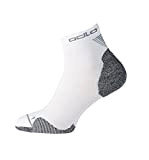 Odlo Unisex CERAMICOOL RUN Quarter-Socken, White, 45-47