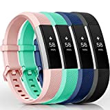 Onedream Armband Kompatibel für Fitbit Alta HR Ace Band Silikon Schwarz Rosa Knickente Blau