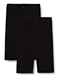 ONLY Damen Mini Shorts Leggins 2-er Stück Pack | Fitness Radlerhose Onllive | Unterrock Hotpants, Farben:Schwarz-Schwarz, Größe:42