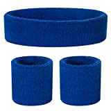ONUPGO Kinder Schweißbänder Stirnband Armband Set – Athletisches Baumwollschweißband für Sport (1 Stirnband + 2 Armbänder)