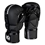 Phantom MMA Handschuhe APEX | Profi Gloves für Sparring, Fight, Boxen, Freefight (S/M - Schwarz)