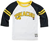 Pokémon Kids - Pikachu 025 Unisex Langarmshirt schwarz/weiß 98/104