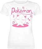 Pokémon Pummeluff singt Frauen T-Shirt weiß XL 100% Baumwolle Anime, Gaming,