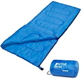 Premium-Deckenschlafsack, leicht Schlafsack mit Reißverschluss Indoor und Outdoor Camping Schlafsack für Erwachsene und Kinder Leichter Sommer-Blau
