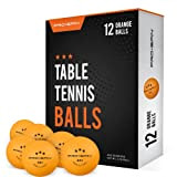 PRO SPIN Tischtennisbälle -Orange Tischtennisbällen 3 Sterne 40+ (12er-Pack) | Hochwertige ABS-Trainingsbälle | Extrem Robust für Innen- und Außen-Tischtennisplatten, Wettbewerb ...