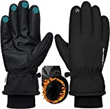 Ptsaying Winterhandschuhe Herren und Damen, Thermo-Handschuhe Touchscreen Handschuhe, wasserdichte Skihandschuhe Fahrradhandschuhe für Laufen, Fahren, Radfahren, Wandern