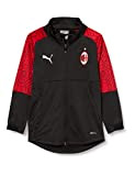 PUMA Uni Kinder AC Milan 20/21 Stadium Home Jr Trainingsjacke, Black-Tango Red, 128