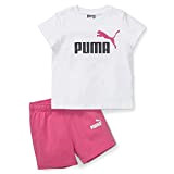 PUMA Unisex Kinder Minicats T-Shirt und Shorts Jogginganzug, Sunset Pink, 104