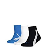 PUMA Unisex Kinder Puma Kids' Bwt Quarter (3 Pack) Socks, Navy / White Strong Blue, 31-34 EU