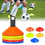 RCHJDYR 50 Stücke Markierungshütchen Markierungsteller, Markierteller Hütchen Kegel, Trainingszubehör & Fußballzubehör für Fußball