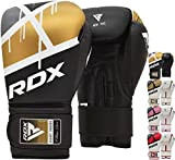 RDX Boxhandschuhe Muay Thai Kickboxen Sparring, Maya Hide Leder EGO Boxing Gloves, Sandsack Boxsack Punchinghandschuhe Adult, Kickboxhandschuhe Kampfsport MMA Training ...