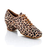 Rummos Damen Trainerschuhe R377 - Material: Leder - Farbe: Leopard - Weite: Medium (Normal) - Absatz: 4,5 cm Cuban - ...