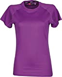 S.B.J - Sportland Damen Funktionsshirt/Laufshirt/Sportshirt Performance T-Shirt violett, Gr. S