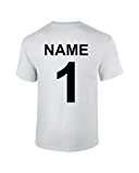 S.B.J - Sportland Funktionsshirt/Laufshirt/Sportshirt Performance T-Shirt mit Rückennummer und Name für Herren - Unisex, Gr. S