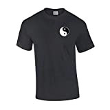 S.B.J - Sportland schweres Qualitäts T-Shirt Tai Chi/Ying Yang/Yinyang/Taiji, Farbe schwarz, Gr. M