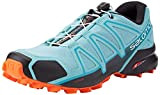 Salomon Speedcross 4 Damen Trailrunning-Schuhe, Blau (Meadowbrook Black Exotic Orange), 40 2/3 EU