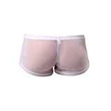 Sannysis Herren Mesh Perspektive Boxershorts Men Transparent Unterhosen Männer Sexy Boxer Erotische Unterwäsche Bequem Shorts